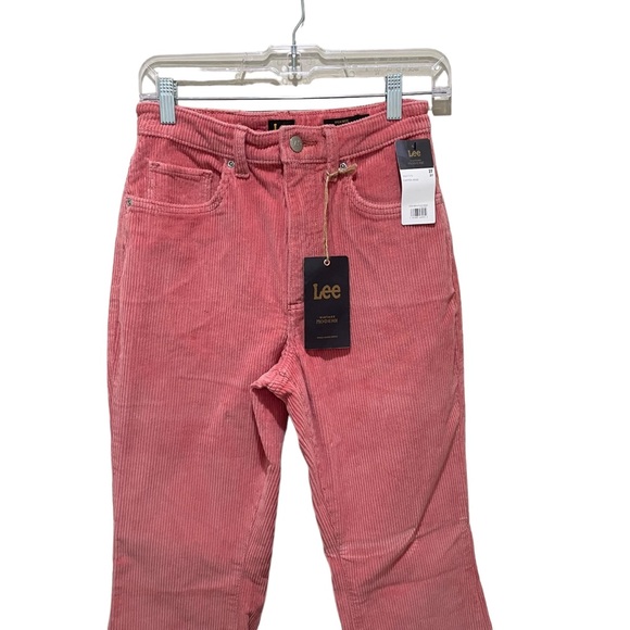 Lee High Rise Flare Corduroy Jeans Canyon Rose Size 27 New with Tags - Picture 4 of 12